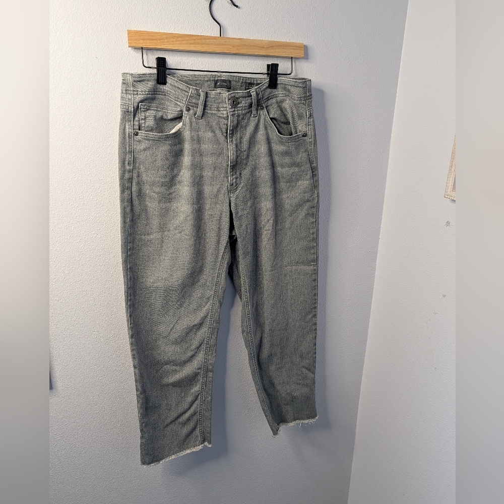 J.Jill Gray High-Rise Straight-Leg Crop Jeans Size 10